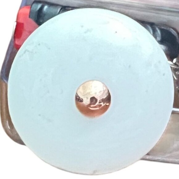 Decorative Ceramic & Metal Drawer Knobs Cabinet Pulls Set Of 6 White & Rose Gold - Picture 6 of 9